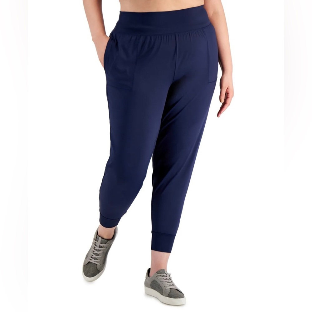 NWT ID Ideology Plus Size Women's Jogger Pants Blue